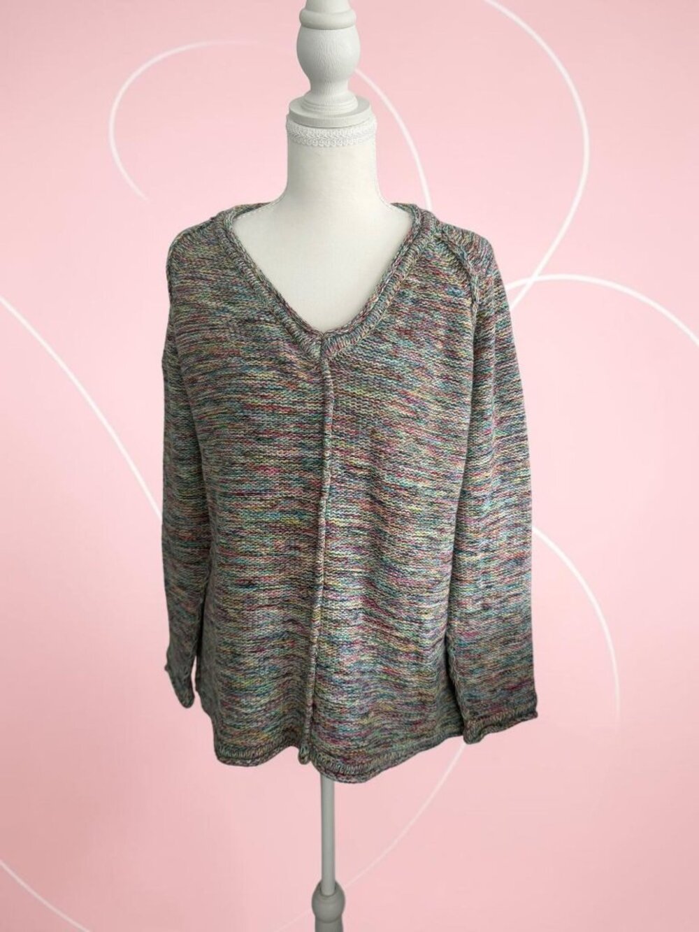 525 AMERICA Multicolor Long Sleeve Sweater Size Medium